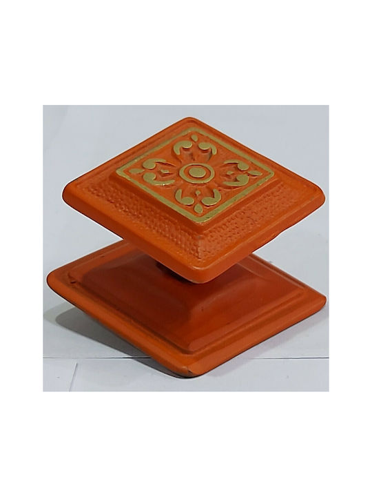Knopf Möbelgriff aus Metallisch in Orange Farbe 11041-BRZ2 1Stück