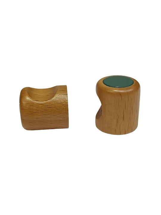 ACM Kids Knob Furniture made of Wooden & Metallic & Zamak in Green Color 4034-PRA1 1pcs
