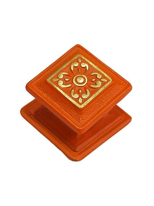 Knopf Möbelgriff aus Metallisch in Orange Farbe 11041-BRZ2 1Stück