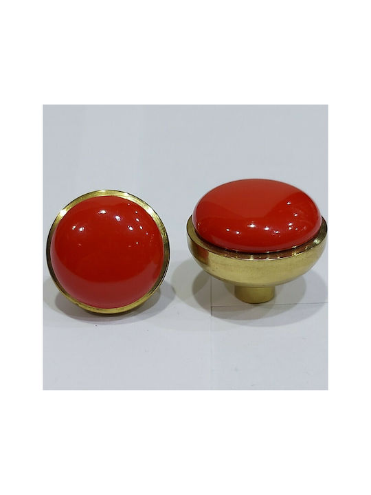 Buton Mobilier din Metal în Culoare Roșu 11219-20A1 1buc