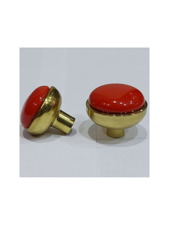 Buton Mobilier din Metal în Culoare Roșu 11219-20A1 1buc