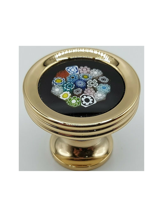 Knob Furniture made of Metallic in Gold Color 24Κ-MOURANO 1pcs
