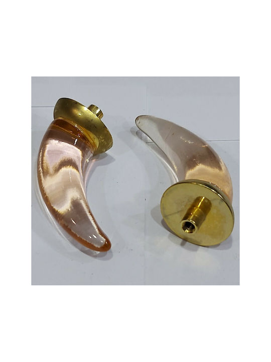 Steel-Nova Ръкохватка Мебел от Crystal & Метал & Zamak в Розов Цвят 7033-ORO2