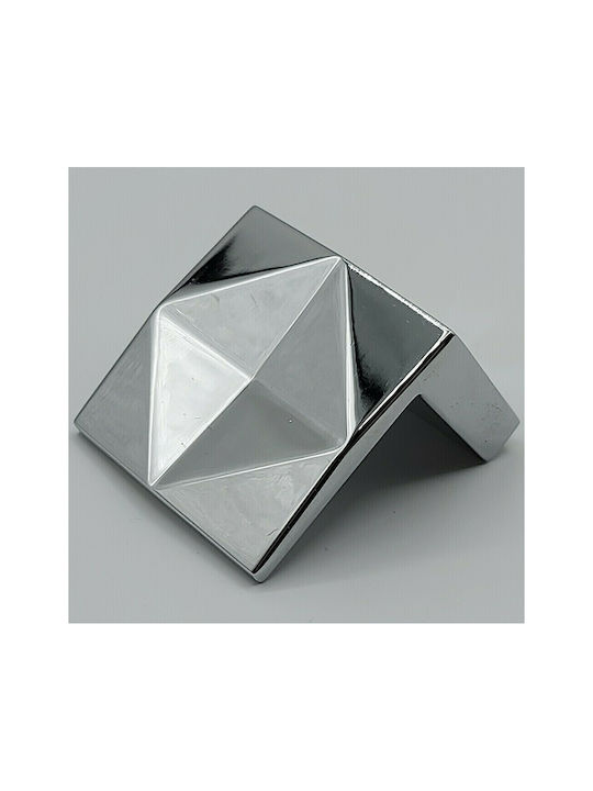 Furnipart Buton Mobilier Mânere de mobilier din Metal & Zamak în Culoare Argintiu 39mm (Distanța între Centre 32mm) 7527-032-INO1 1buc