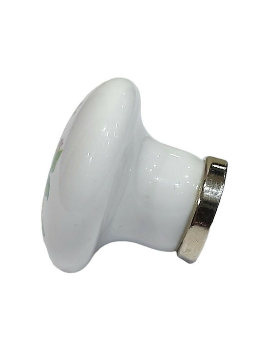 Premier Buton Mobilier din Zamak & Metal & Porțelan în Culoare Multicolor 10934-ARG1 1buc