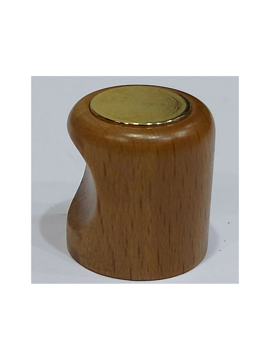 ACM Knob Furniture made of Wooden & Metallic & Zamak in Gold Color 4034-ORO1 1pcs