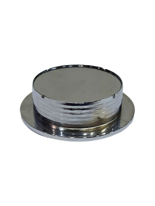 Furnipart Buton Mobilier Mânere de mobilier din Metal & Zamak în Culoare Argintiu 7224-INO1 1buc