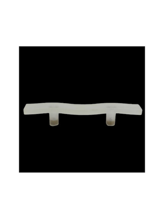 Children's Handle Furniture made of Plastic in White Color 125mm (Center Distance 64mm) 0794-064-LEF1 1pcs