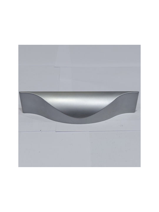 Handle Furniture Flush Handle made of Metallic in Silver Color 148mm (Center Distance 96mm) 4064-96-10C1 1pcs