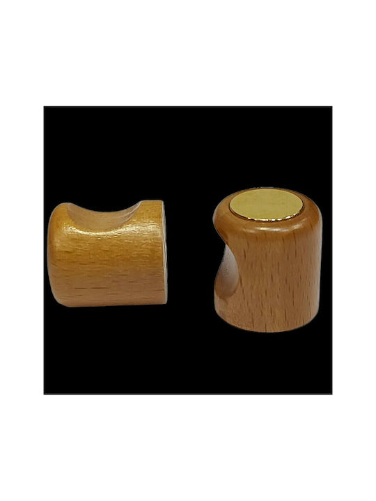 ACM Knob Furniture made of Wooden & Metallic & Zamak in Gold Color 4034-ORO1 1pcs