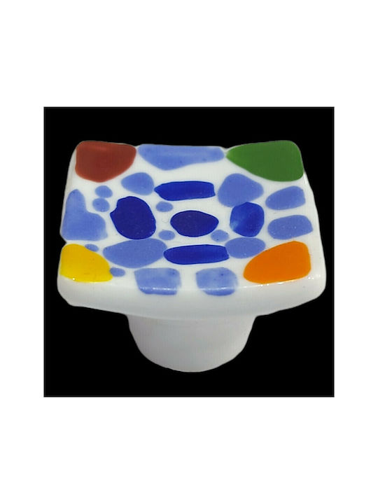 Buton Mobilier din Porțelan în Culoare Multicolor 9099-000-XEIR 1buc