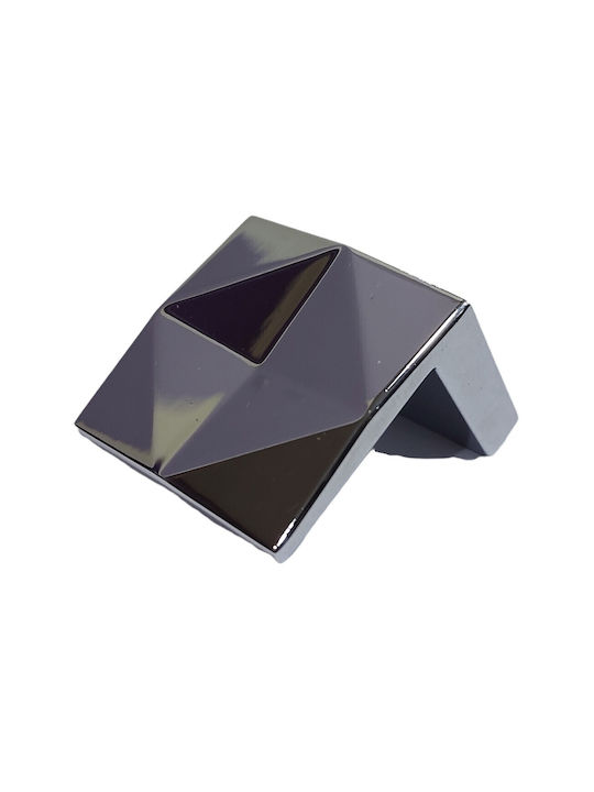 Furnipart Buton Mobilier Mânere de mobilier din Metal & Zamak în Culoare Argintiu 39mm (Distanța între Centre 32mm) 7527-032-INO1 1buc