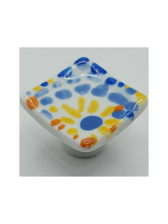 Knob Furniture made of Porcelain in Multicolour Color 9100-000-XEIR 1pcs