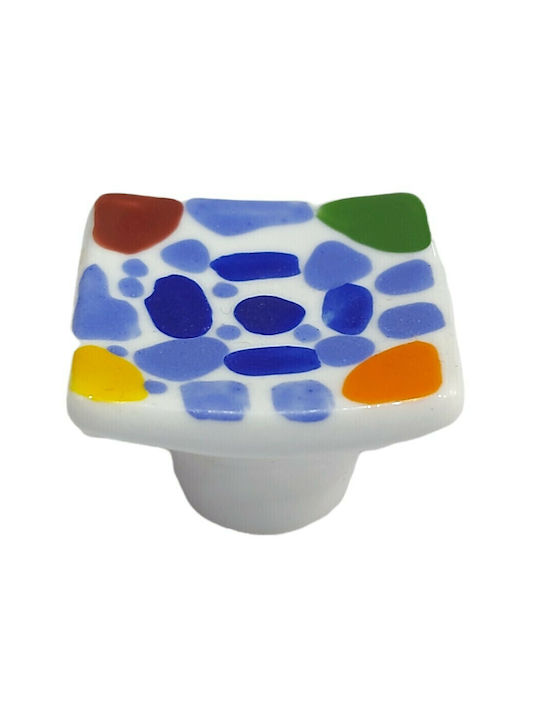 Buton Mobilier din Porțelan în Culoare Multicolor 9099-000-XEIR 1buc