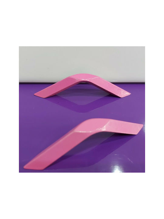 Kinder Handgriff Möbelgriff aus Metallisch & Zamak in Rosa Farbe 86mm (Zentrenabstand 64mm) 4195-064-ROZ1 1Stück