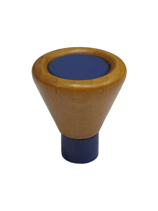 Kids Knob Furniture made of Wooden & Metallic & Zamak in Blue Color 0239-BLE1 1pcs