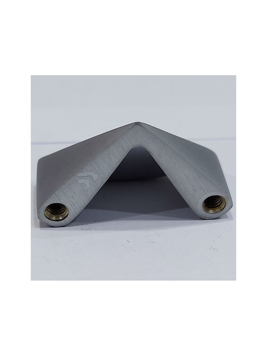 Furnipart Mâner Mobilier Mânere de mobilier din Metal & Zamak în Culoare Argintiu 40mm (Distanța între Centre 32mm) 7202-10C1 1buc