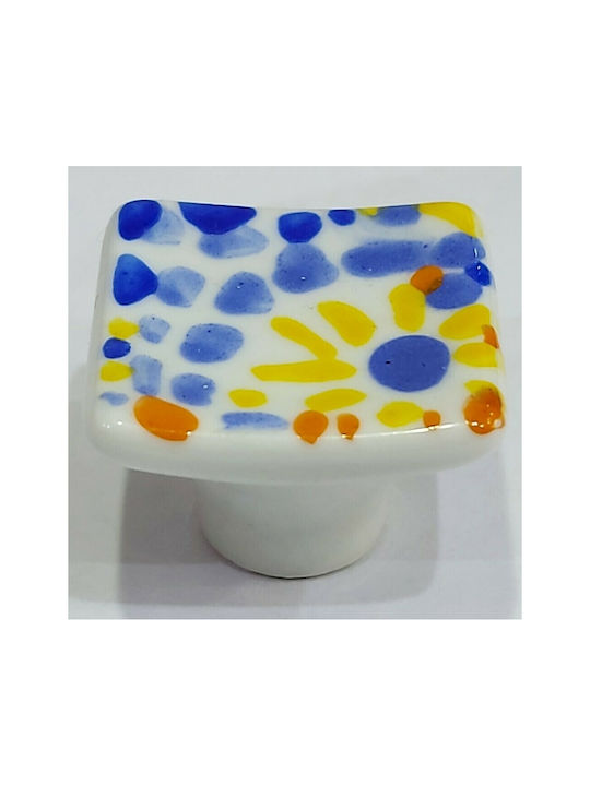 Knob Furniture made of Porcelain in Multicolour Color 9100-000-XEIR 1pcs