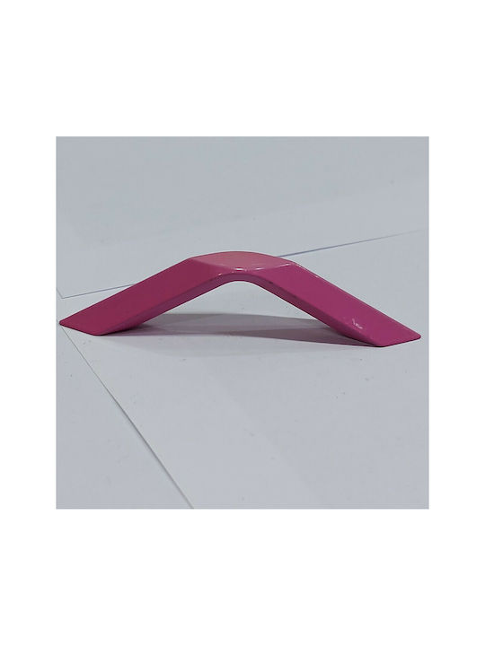 Kinder Handgriff Möbelgriff aus Metallisch & Zamak in Rosa Farbe 86mm (Zentrenabstand 64mm) 4195-064-ROZ1 1Stück