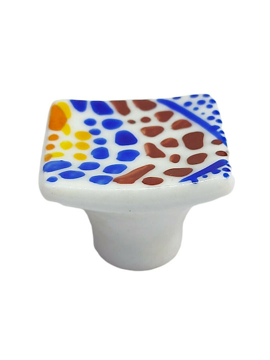 Knob Furniture made of Porcelain in Multicolour Color 9098-000-XEIR 1pcs