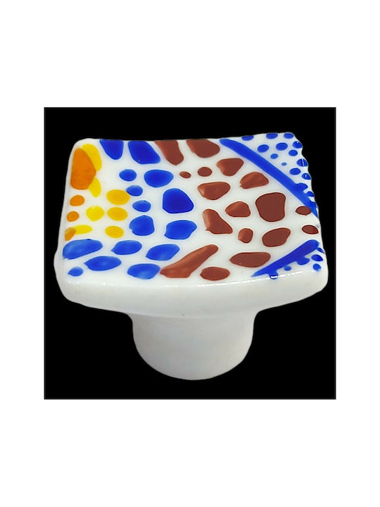 Knob Furniture made of Porcelain in Multicolour Color 9098-000-XEIR 1pcs