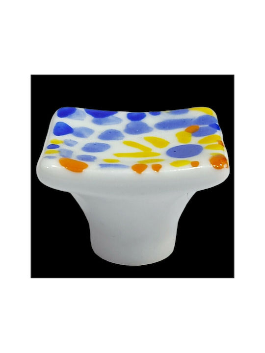 Knob Furniture made of Porcelain in Multicolour Color 9100-000-XEIR 1pcs