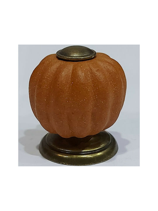 Nesu Antique Knob Furniture made of Ceramic & Metallic & Zamak in Orange Color 11173-MAU1 1pcs