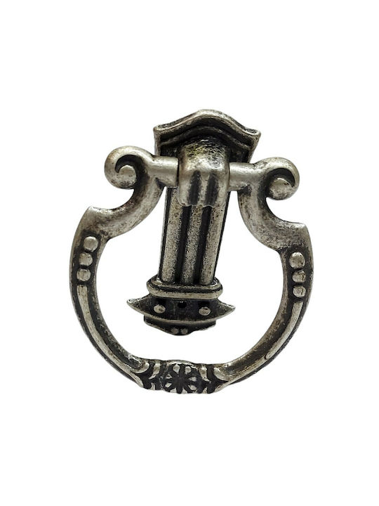 Pamar Antic Mâner Mobilier din Zamak & Metal în Culoare Argintiu 0725-ARG1 1buc