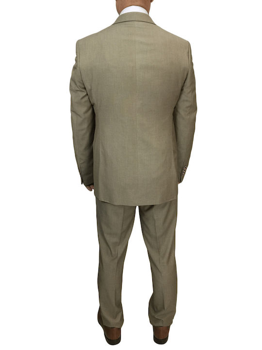 Tip Top Tailors Men's Suit Slim Fit Beige