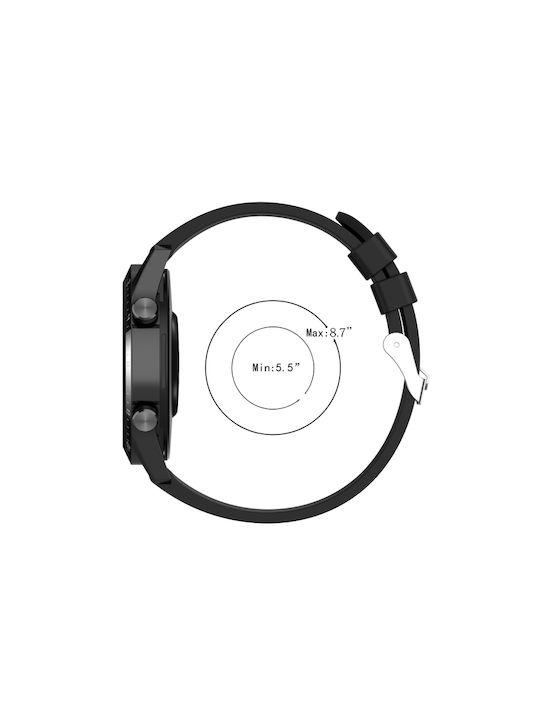 Gt2 Pro Pro Λουράκι Σιλικόνης Μαύρο (Galaxy Watch 3 45mmHuawei Watch GT 2eHonor GS Pro)