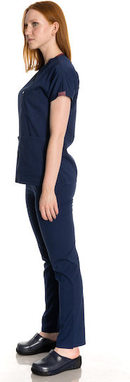 Women's Navy Blue Pants & Blouse Set