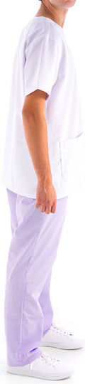 Men's Lilac Medical Pants Cotton and Polyester