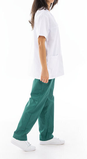 Women's Green Medical Pants Cotton and Polyester