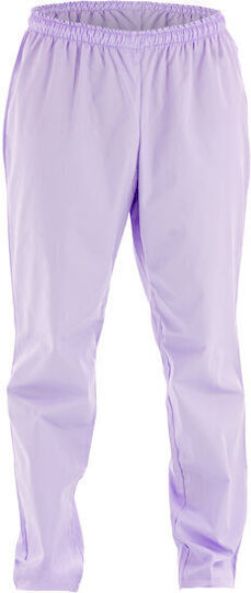 Women's Lilac Medical Pants Cotton and Polyester