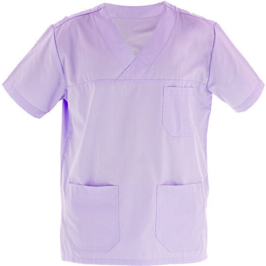 Men's Lilac Medical Blouse Cotton and Polyester