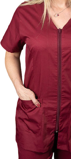Femei Geacă medicală Burgundy