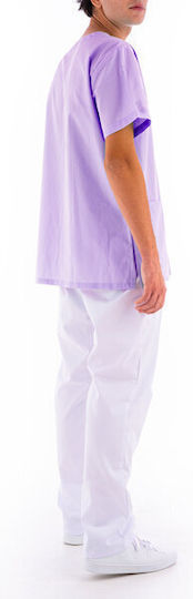 Men's Lilac Medical Blouse Cotton and Polyester