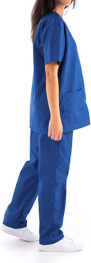 Women's Blue Pants & Blouse Set