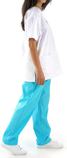 Women's Turquoise Medical Pants Cotton and Polyester