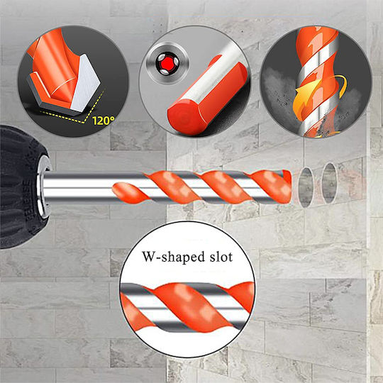 SKS Tools Σετ 5 Τρυπάνια Καρβιδίου με Τρίπλευρο Στέλεχος