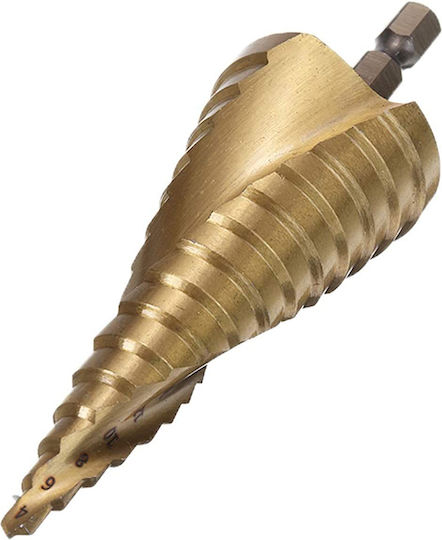SKS Tools Σετ 3 Κωνικά Τρυπάνια Τιτανίου με Εξάγωνο Στέλεχος για Μέταλλο