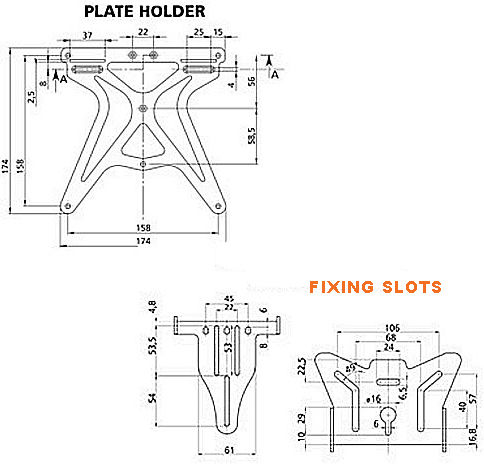 Moto Discovery Foldable Motorcycle License Plate Holder