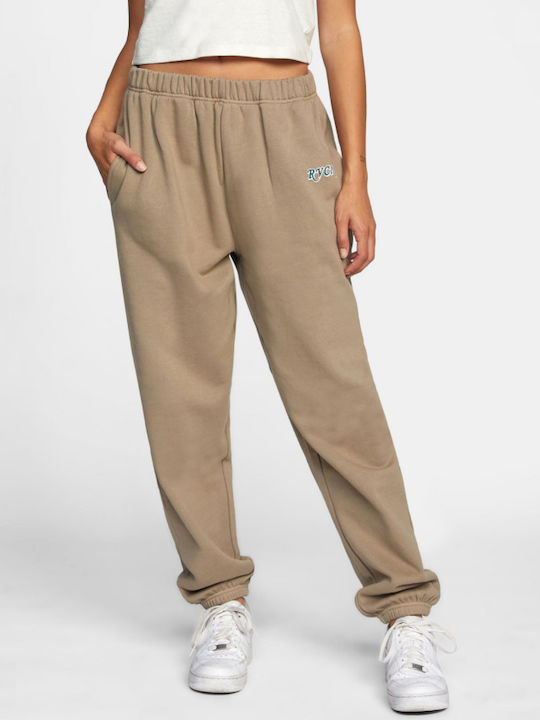 RVCA Women's Jogger Sweatpants Khaki