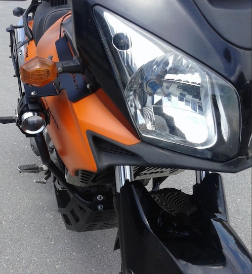 Moto Discovery V-strom Dl650/1000 '04-'11 Bases for Projectors Μοτοσυκλέτας in Black Color 000242