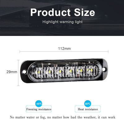 LED Car Towing & Trailer Light Waterproof with Screws 12V 1pc