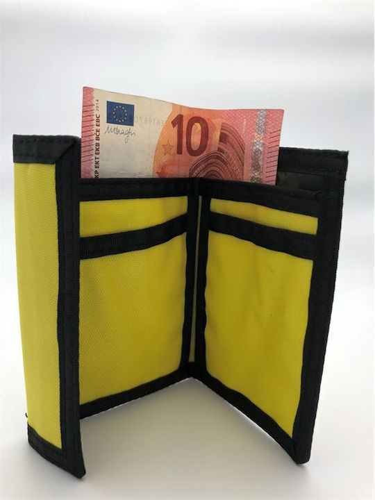 Portofel pentru copii cu velcro Galben