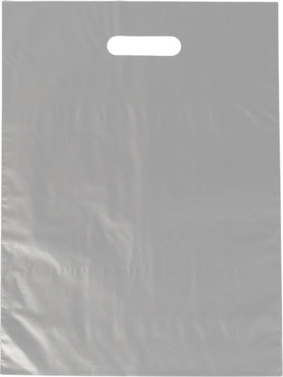 Pungi de Plastic pentru Ambalare Cu Mâner Gri 55x42x7cm 20kg