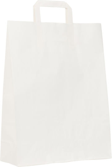 Paper Packaging Bags with Handle White 37x27x12cm 350pcs