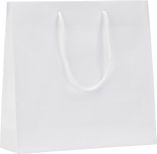 Paper Packaging Bags with Cord White 12x14x6.5cm 250pcs