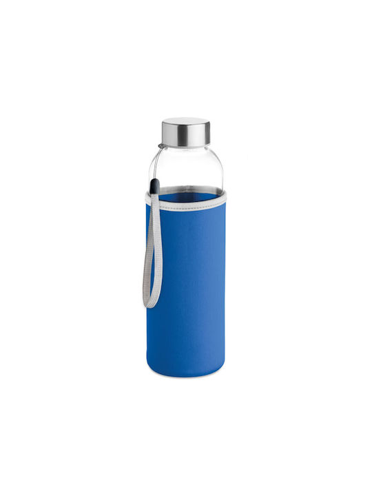 Midocean Eco-friendly Glass Water Bottle with Screw Cap Blue 500ml